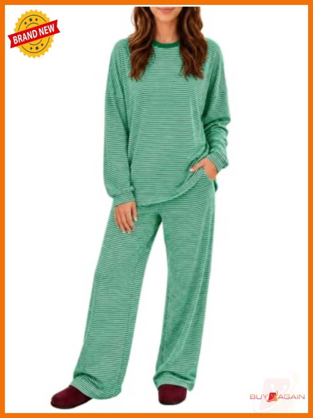 Women's 2-Piece Lounge Set Cotton Pajamas with Pockets